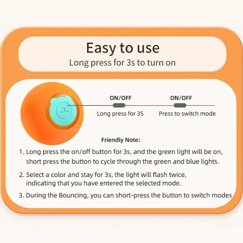 Automatic Rolling Cat Ball Toy - Nathi