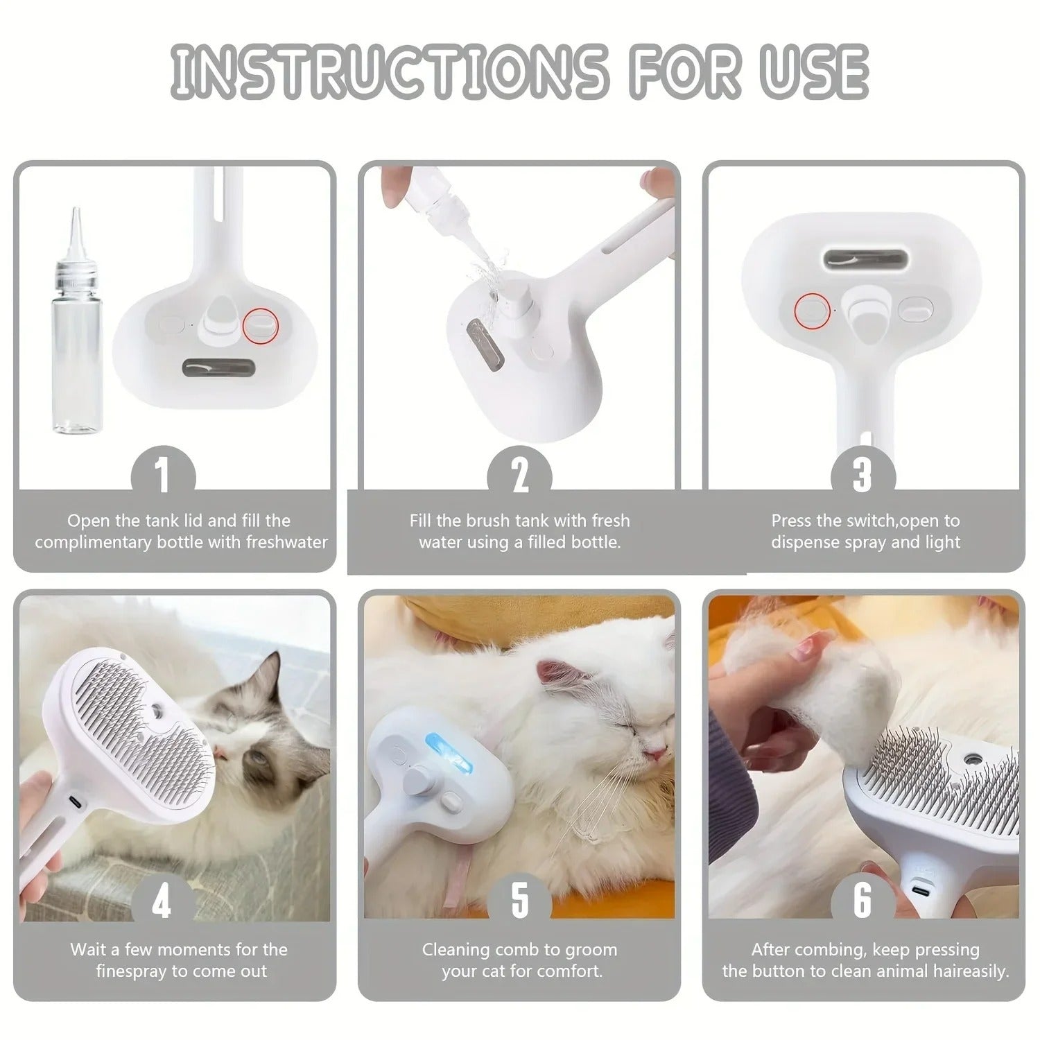 FurEase Steam Brush - Nathi